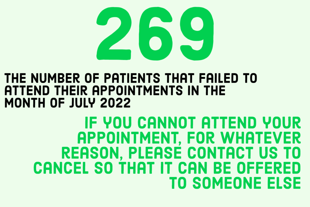 Missed appointments Barton Surgery
